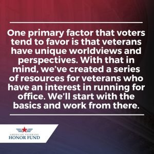 Veteran Running for Office - Election - American Veterans Honor Fund