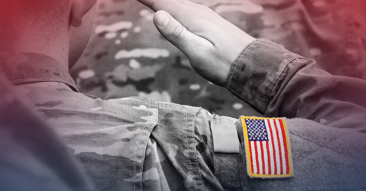 US Military hand salute