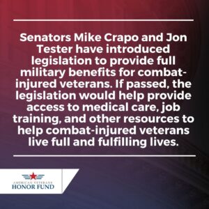 Legislation Aims to Provide Full Military Benefits for Combat-Injured Veterans