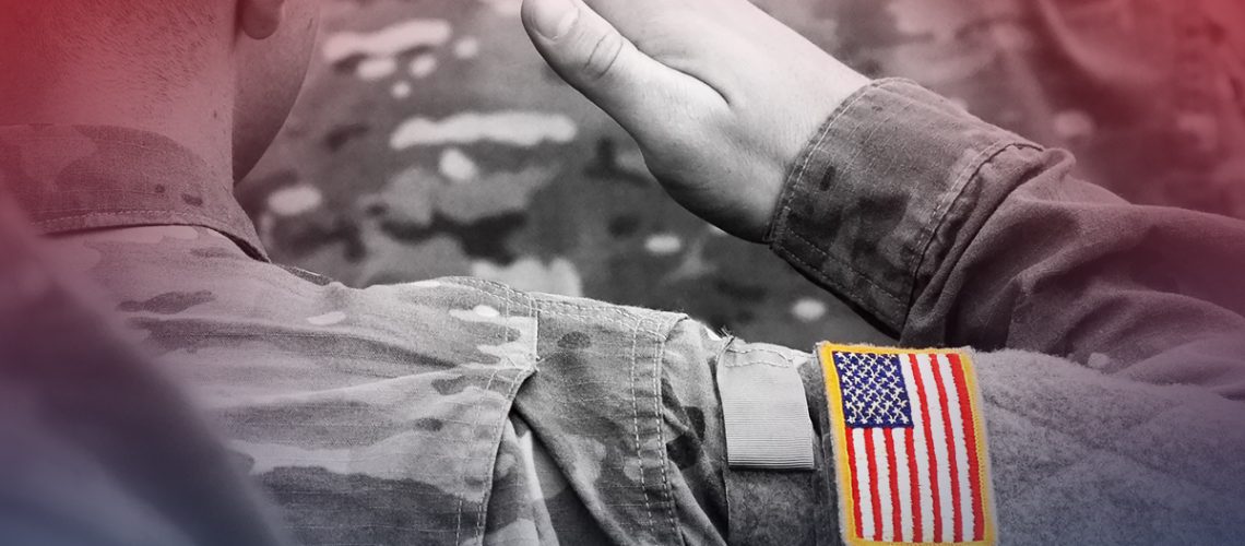 US Military hand salute
